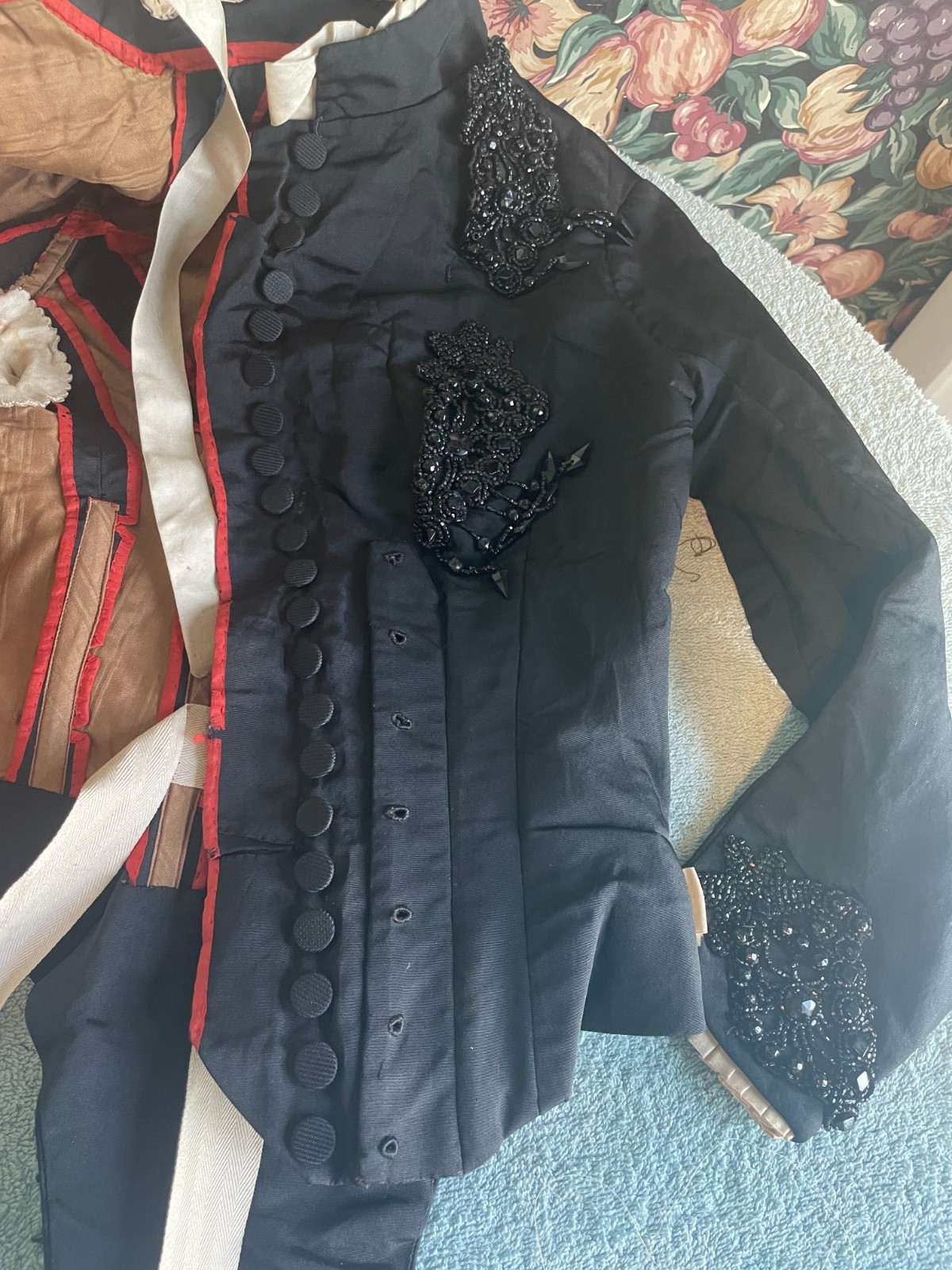 Authentic Antique Victorian/Edwardian Mourning Ladies Top 1870 To 1890