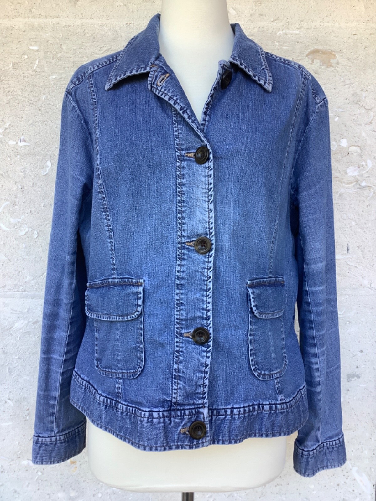 Vintage Cherokee Denim Jean Jacket XXL Chambray Blue Pockets Classic 90s Y2K