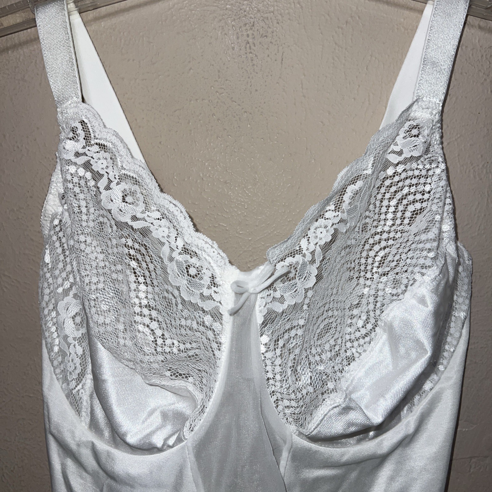 Vtg Glamorise Special Request Body Briefer 46DD 46E White Shaper Bodysuit USA