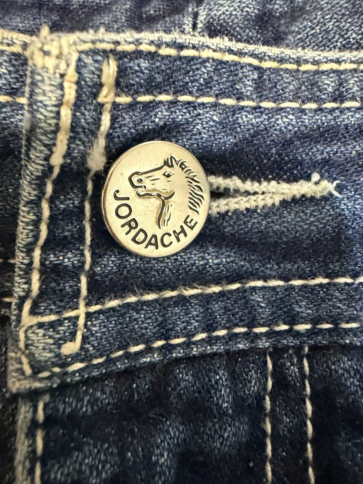 VTG 70s 80s Jordache Woman High Waist Flare Jeans 25 X 32 Made in HK Embroidered