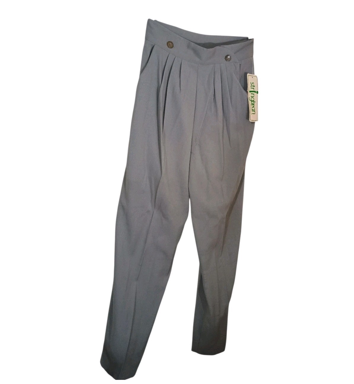 Vintage Stringbean Women&rsquo;s 13/14 (14&Prime;X32) Deadstock USA Gray Dress Career Pants