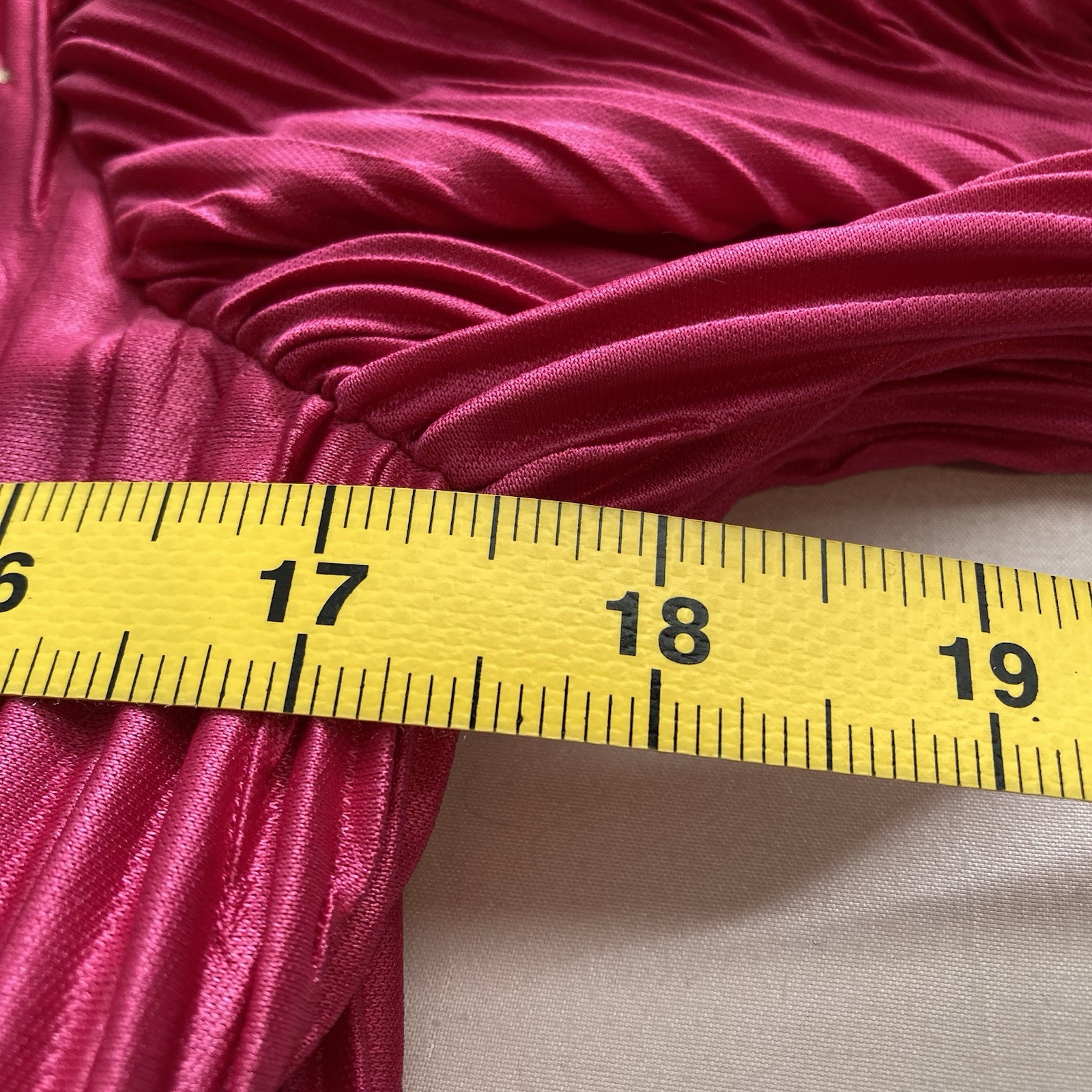 Vintage Gilberti Pink Sequin Pleated Midi Dress Size 12 Special Occasion 80&rsquo;s