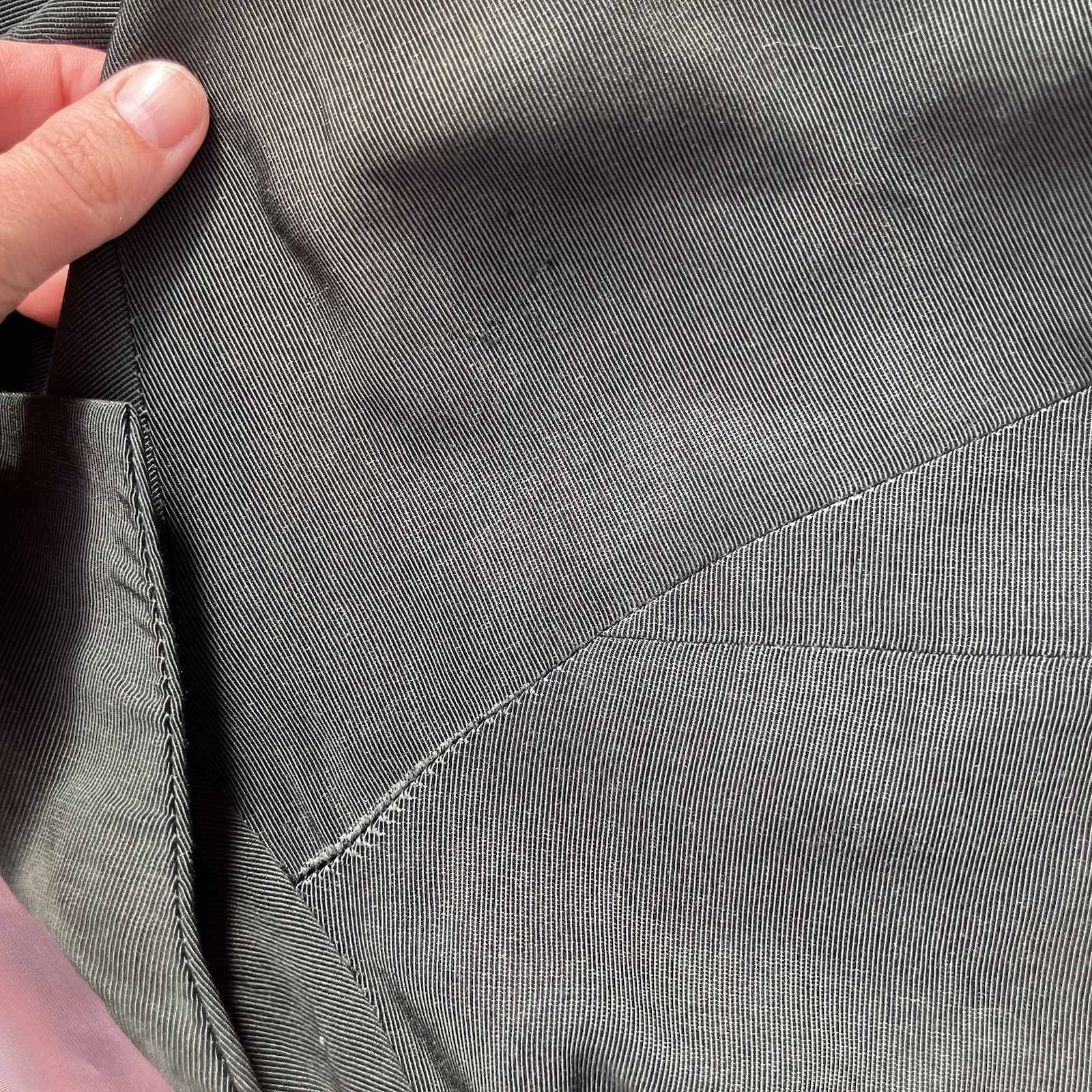1940s/50s Black Handmade Swing Coat As-Is Statement Button Size M Women&rsquo;s