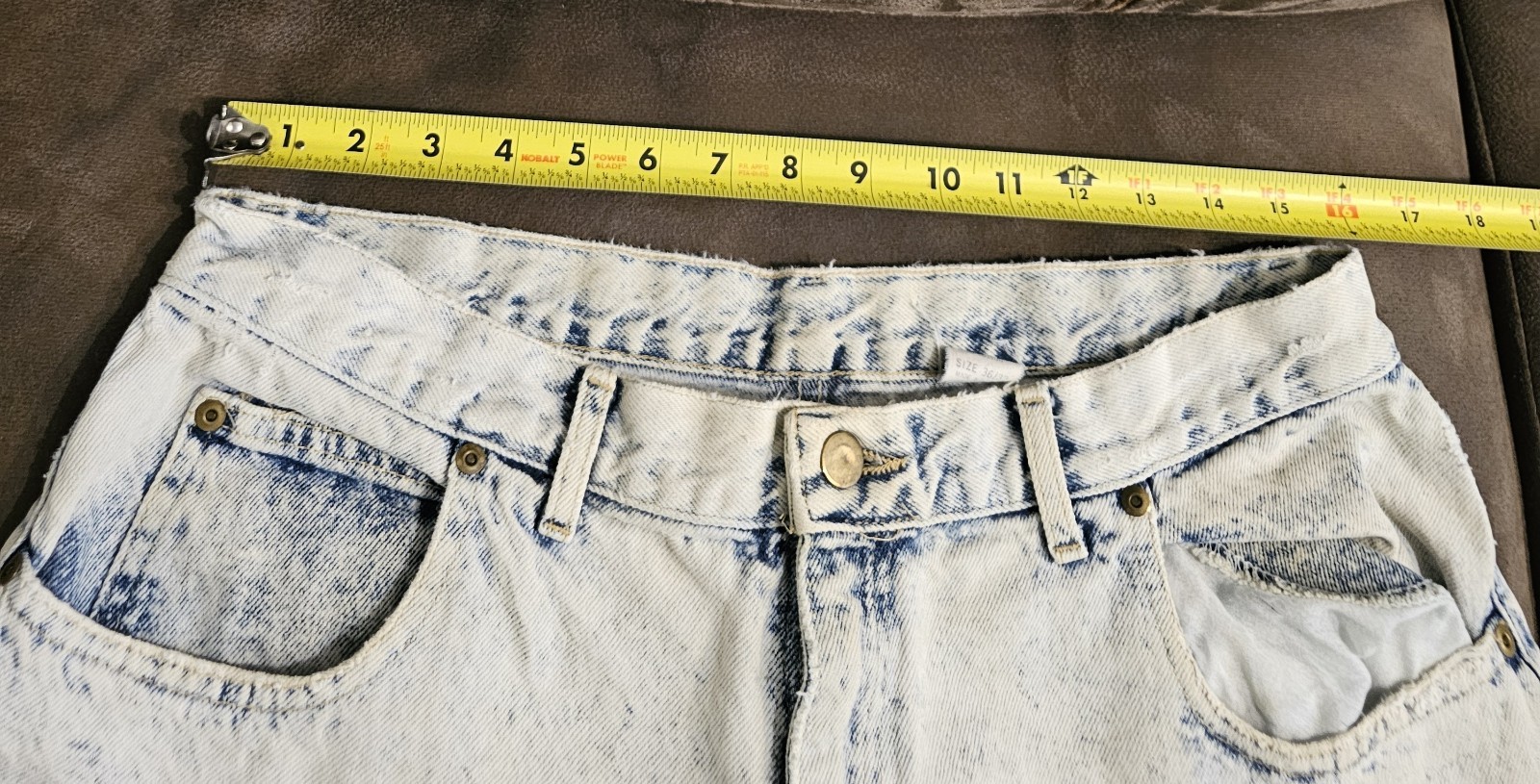 Vintage Kozmic Bluez Distressed Patchwork Jeans 36/32 USA Read Description!!