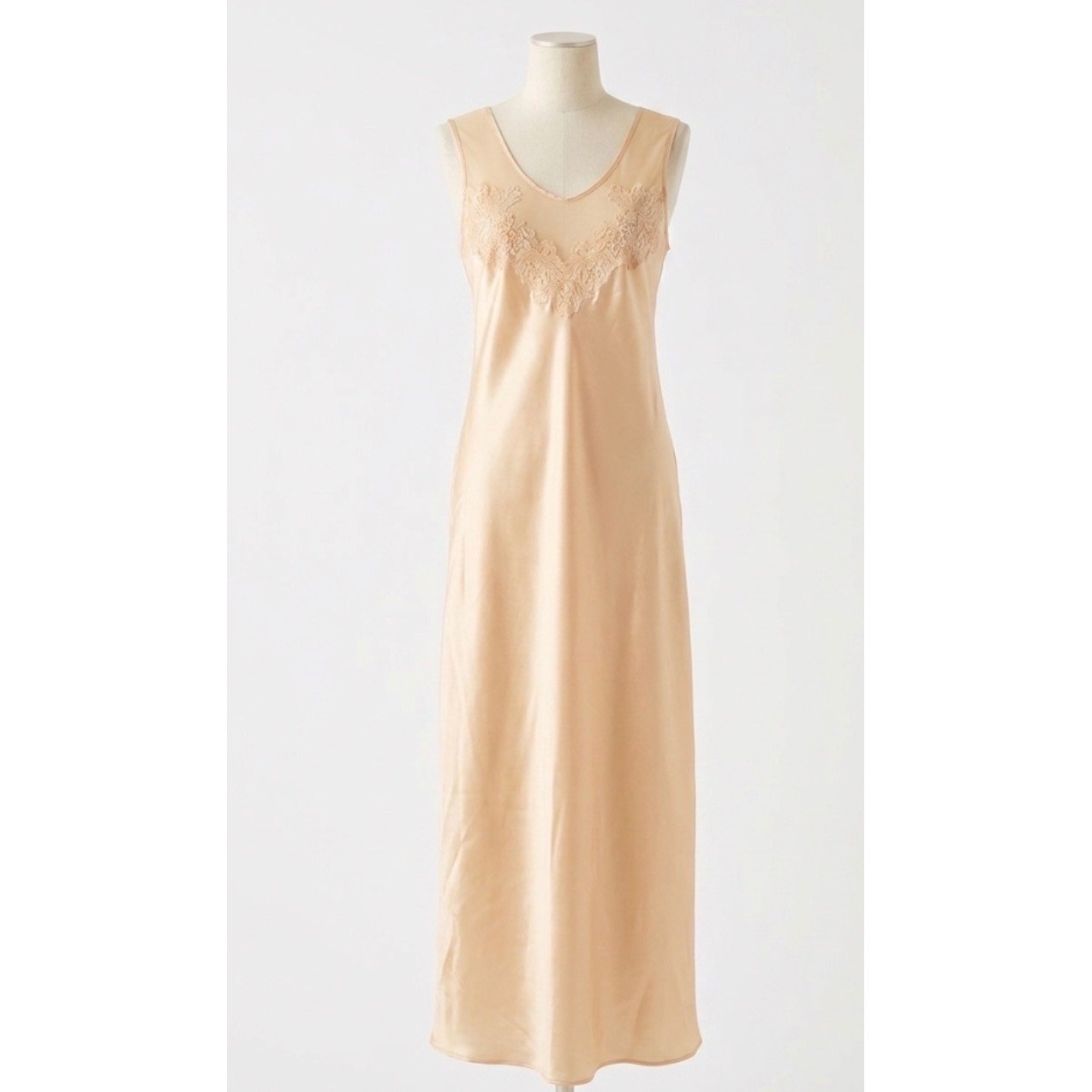 Vtg 90s Victoria&rsquo;s Secret Champagne Satin Lace Slip Dress M Ethereal Cottagecore