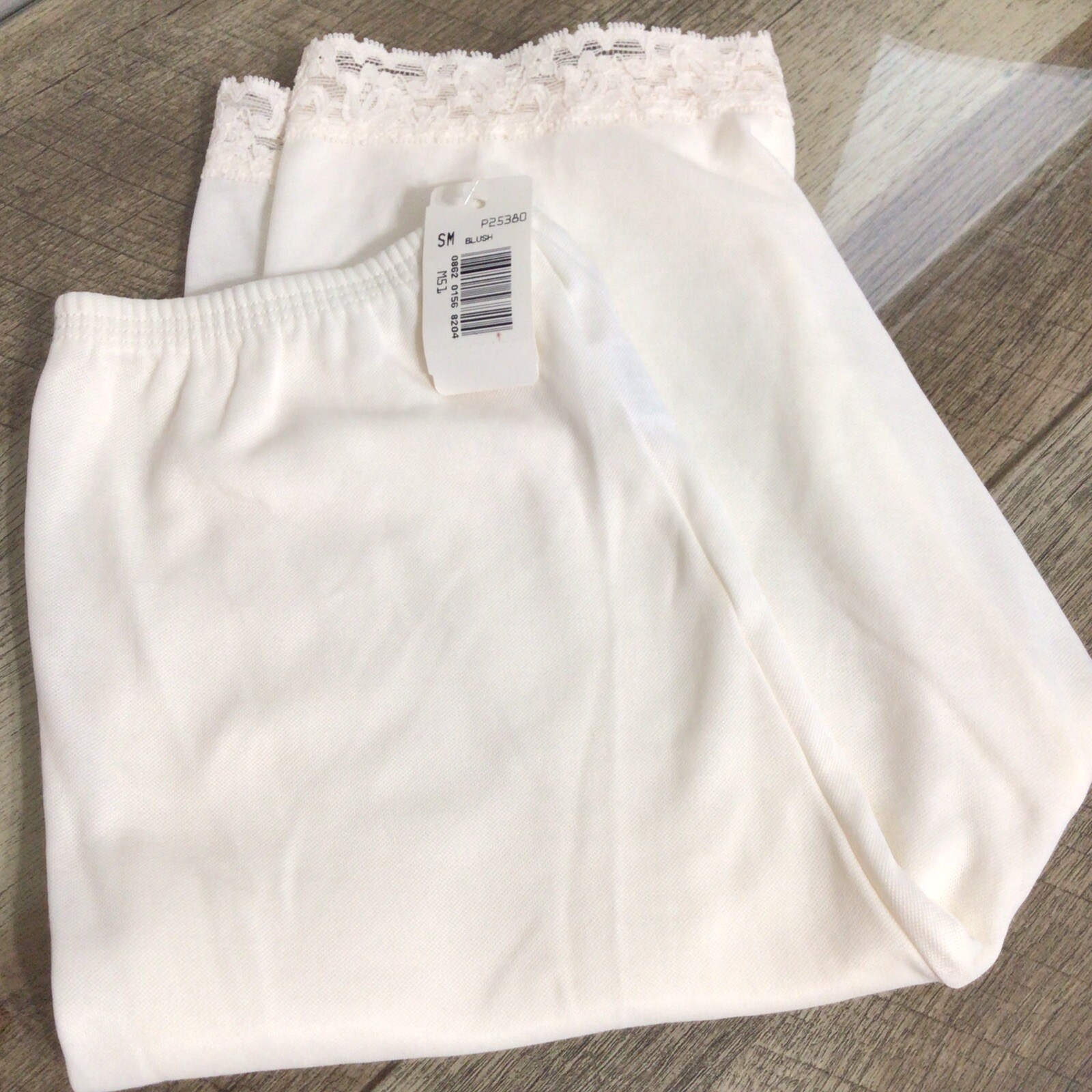 Cuddl Duds Stretch Cotton / Nylon Blend Petti Pants Lace Trim Small NWT