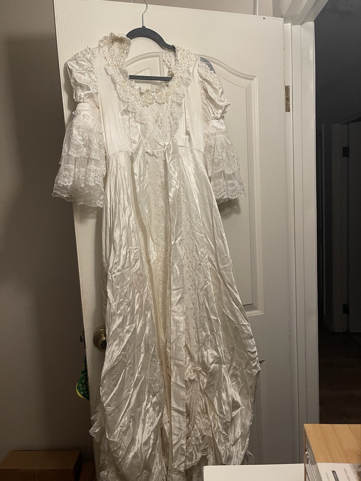 Loralie Vintage Beaded QuarterSleeve Ivory Dress For Wedding, Cosplay, Festival