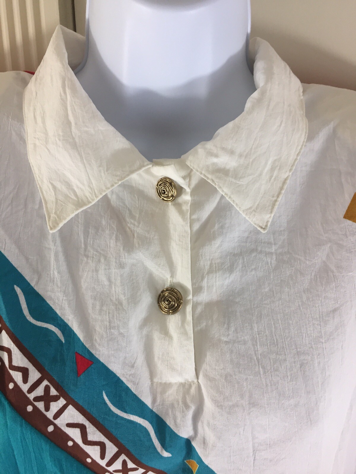 NOS NWT KORET Size Large Retro Western Native American Southwest Top Blouse