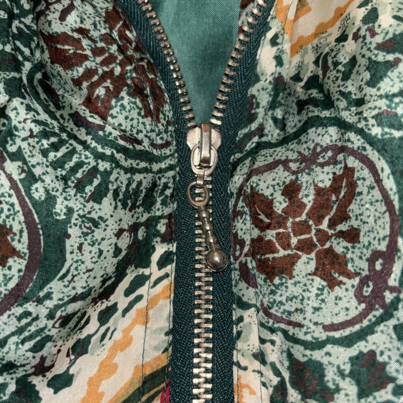 Petite Sophisticate Womens Jacket P Green Holly Full Zip Silk Lined