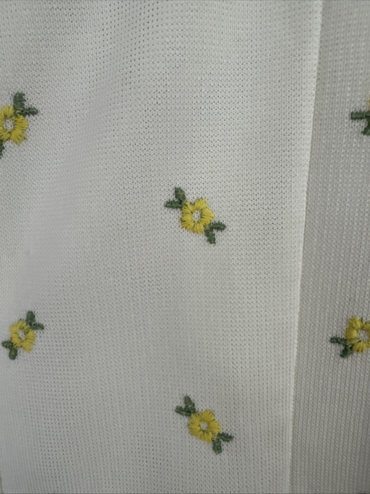 Vintage 1970s Top Seed Tennis Dress Yellow Floral Mini Mod Polyester XS 28&Prime; Bust