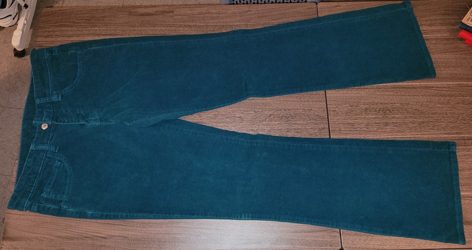 Levi&rsquo;s Premium Ultimate Bootcut GREEN Black Tab Velvety Jeans Size 29M W31 L31