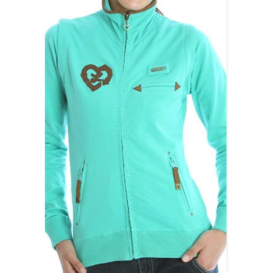 Luxirie by LRG Activewear Zip Front Aqua Sweatshirt Jacket size XL