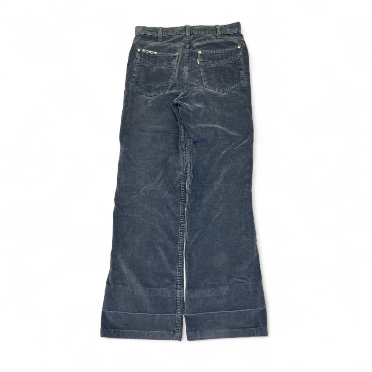 Vintage 1970s Levi’s Corduroy Pants « Movin On » Blue White Blank Tab Fits 28×32