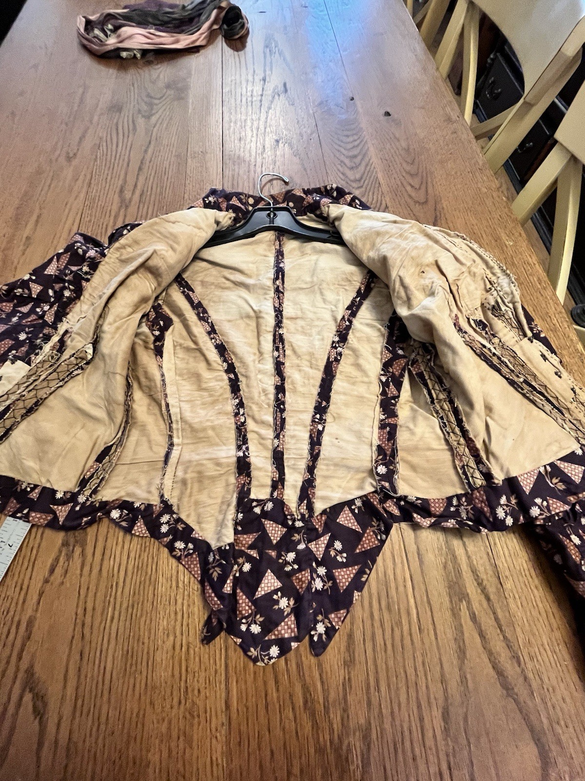2489🌟Antique RARE 1800s French Harem Pants Boned Top Silk Sash Purple Taupe Dis