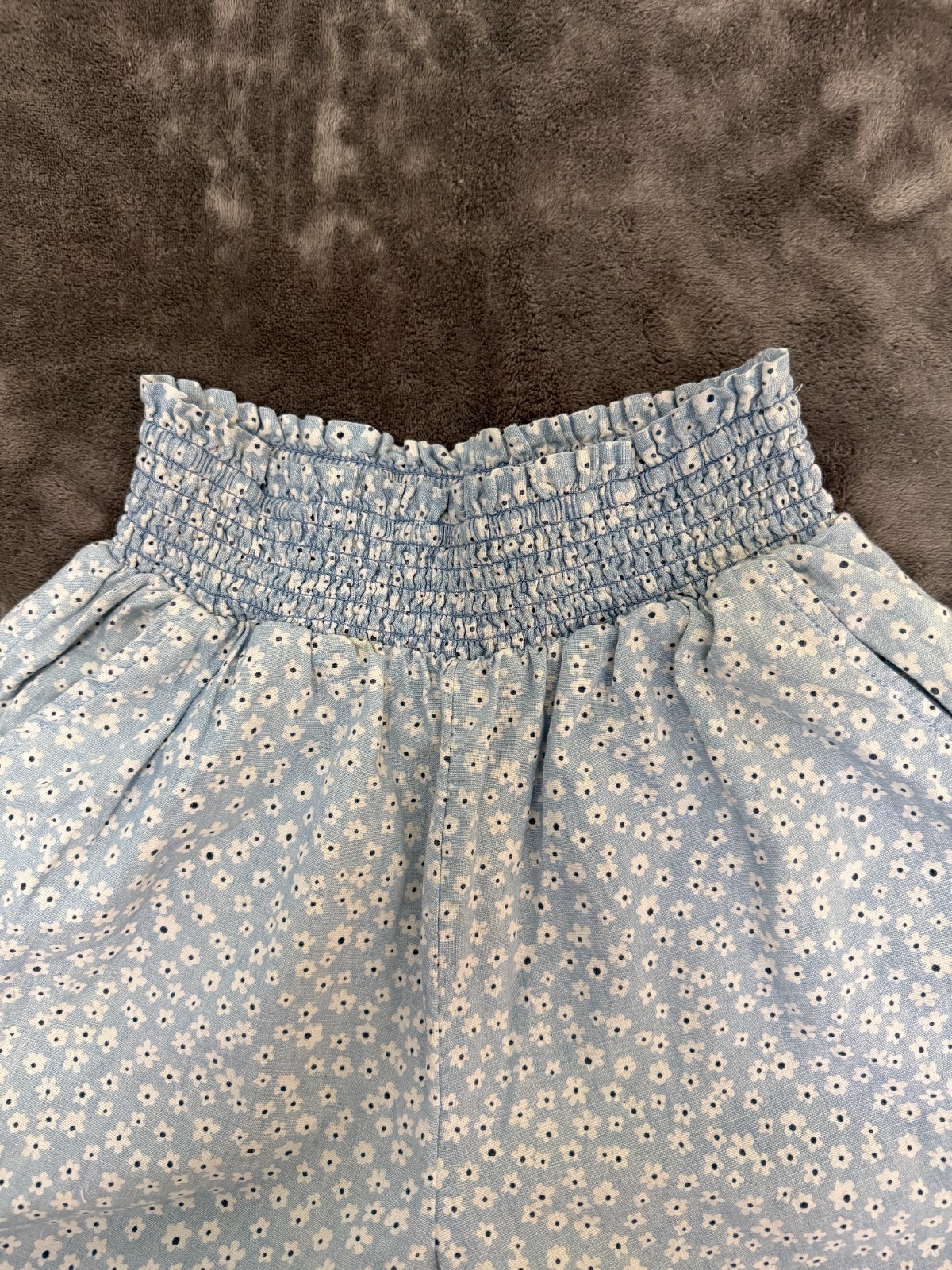 American Eagle Floral Boho Cottage Smocked Waist Wide Leg High Waist Pants Small