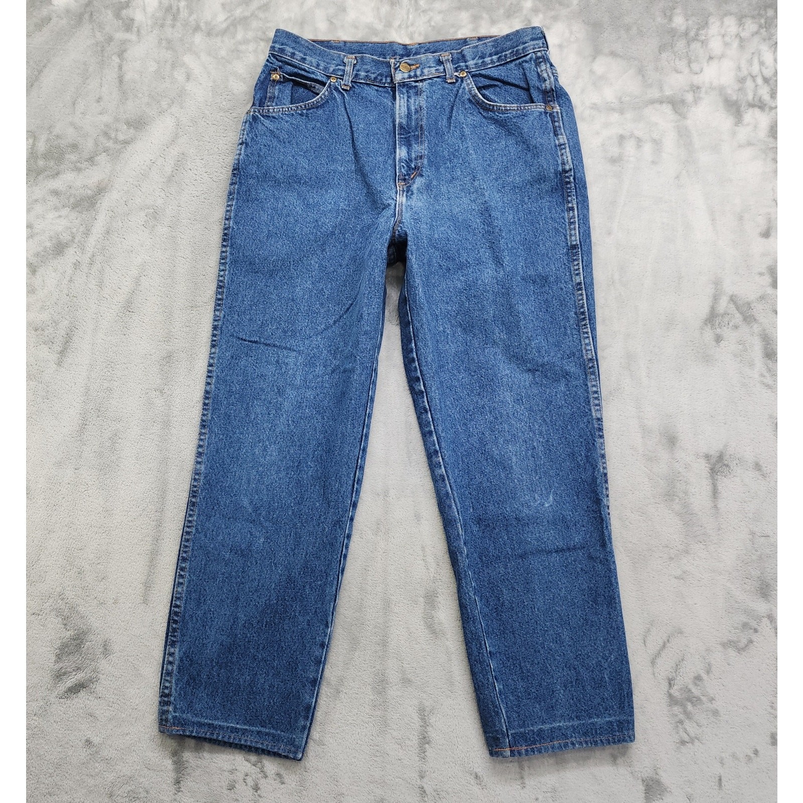 Vintage 80s CHIC Jeans Womens 16 Blue Designer Mom High Waist Tapered Ankle USA