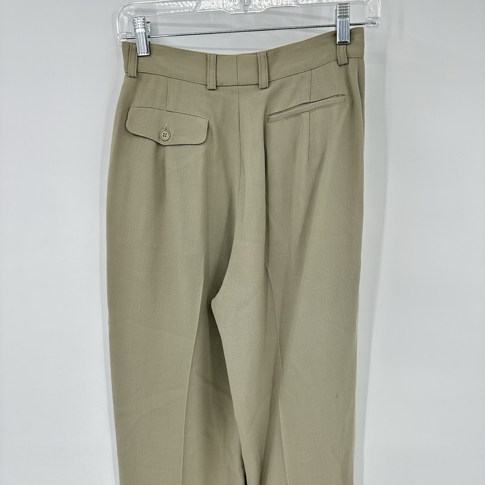 CALVIN KLEIN COLLECTION PANTS vintage 90s beige XS 0 2 pleated CBK era 100% wool