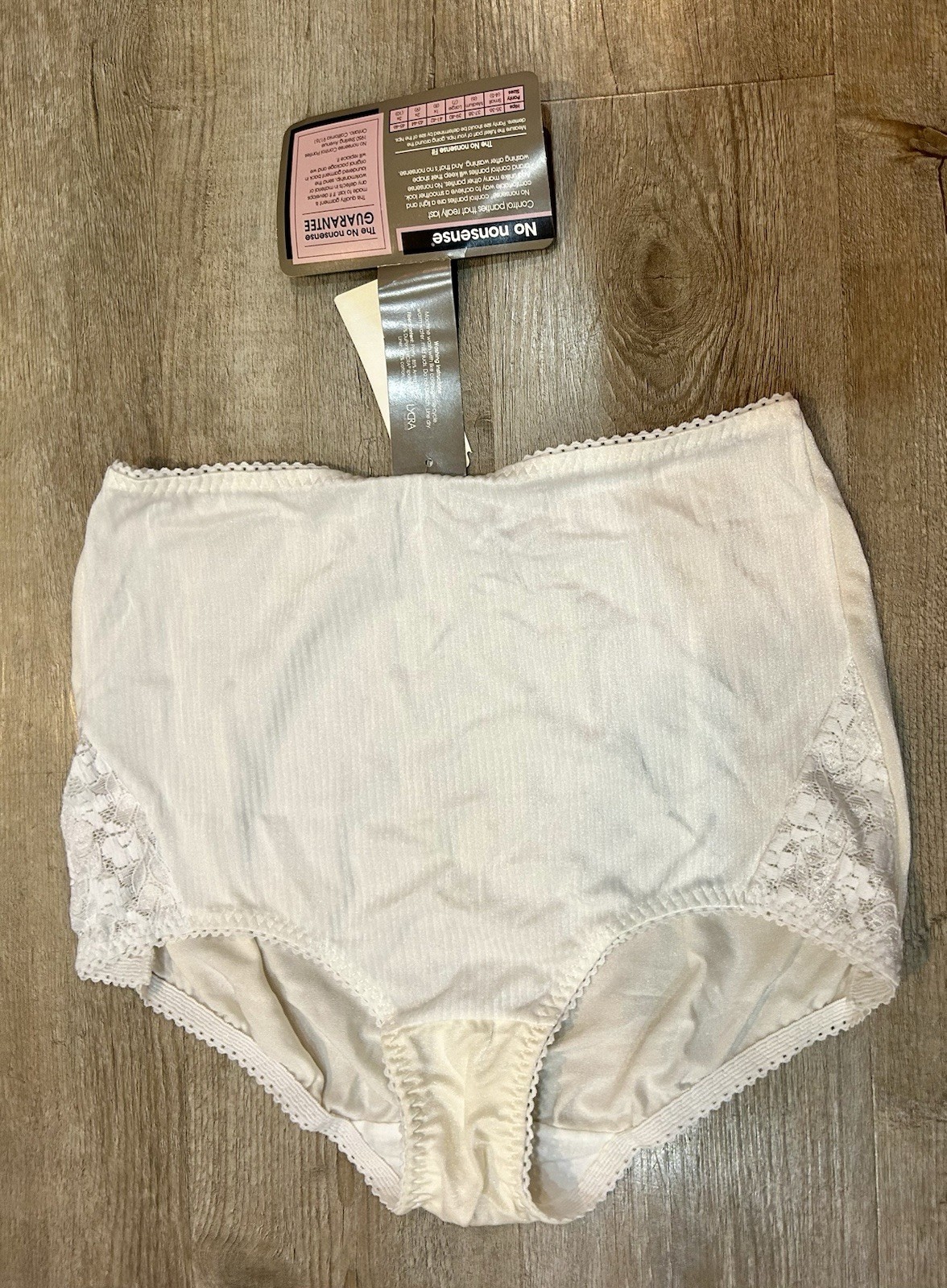 VTG No Nonsense Light Control Shape White Panties NWT SZ 2XL