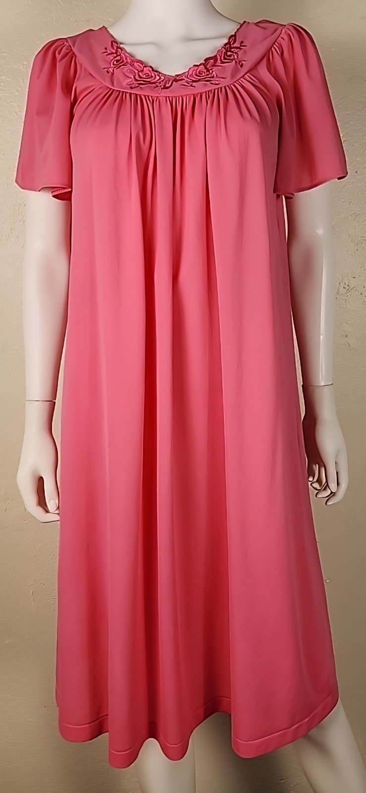 VTG Pink Shadowline Retro/Barbiecore Nightgown/Slip Dress No Size Tag L**