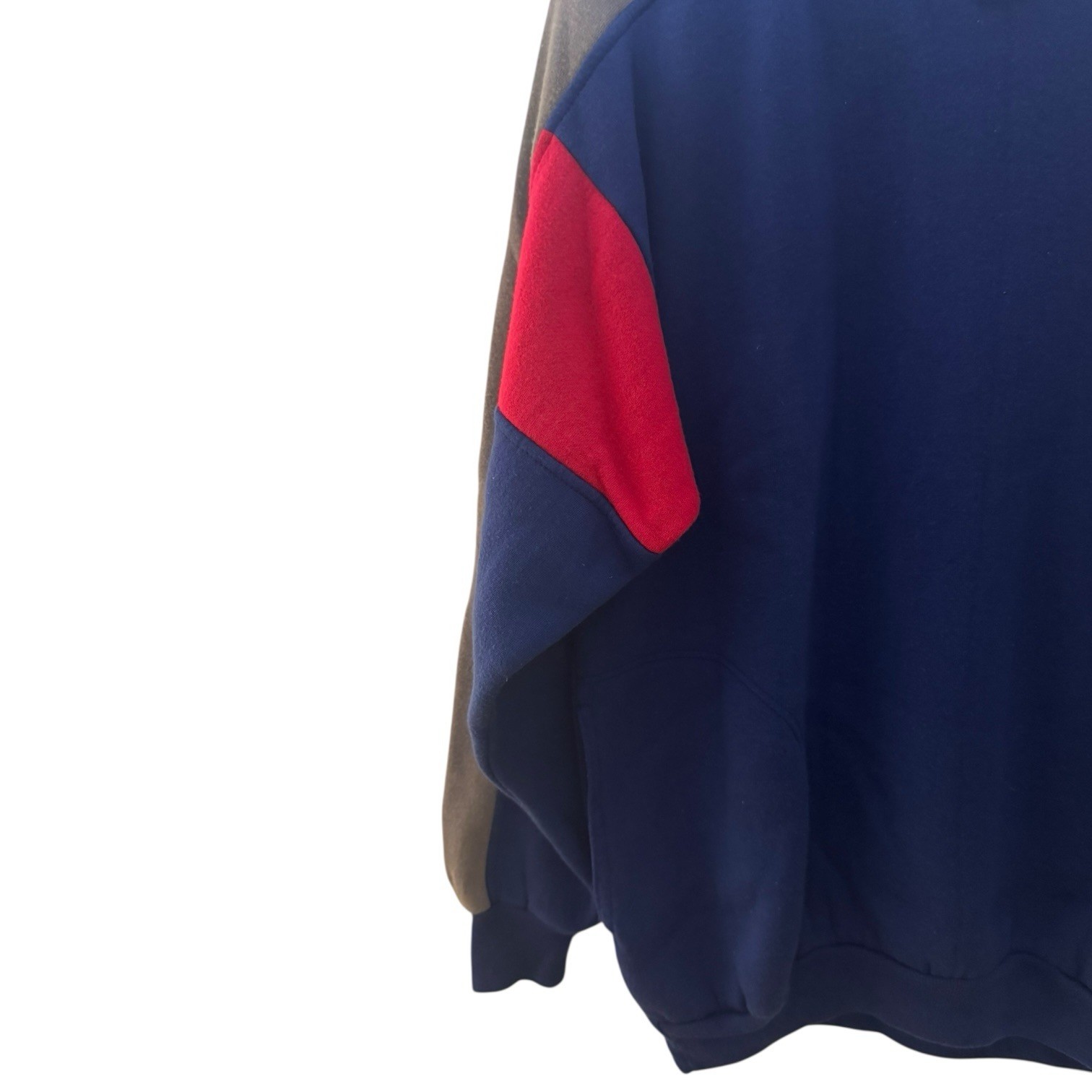 Vintage Trend Basics Color Block Crewneck Sweatshirt 80/90s Retro SZ L Blue Pink