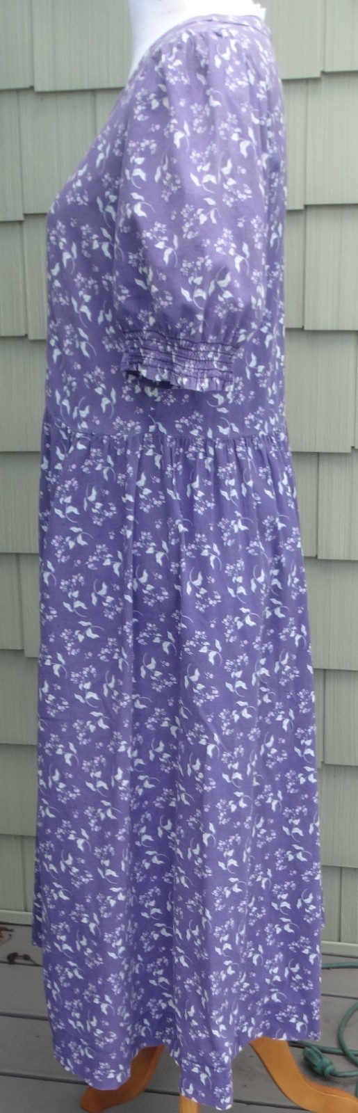 Vintage 80s Laura Ashley Floral Prairie Dress US 14 casual midi unlined, cotton