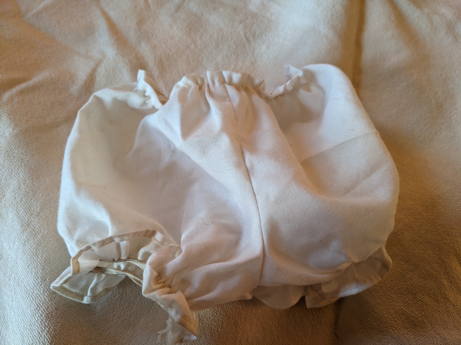 Vintage Nylon Mesh Panties White Ruffle Fits 18&Prime; American Doll