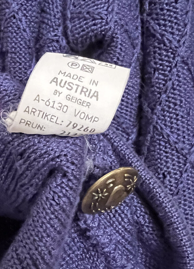 Vintage Geiger Collections Cotton Button Down Jacket Blue Made In Austria EU42