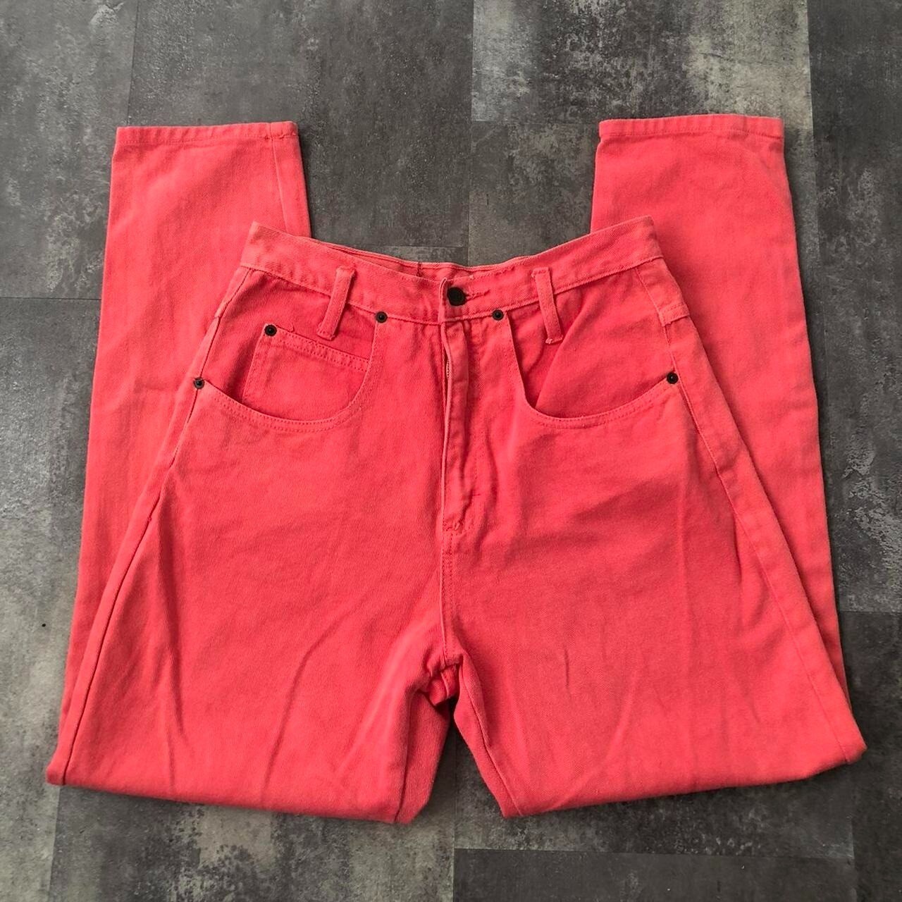 Vintage 90s Orange High Waisted L.e.i. Jeans Low-cut Front Pockets 28&Prime;