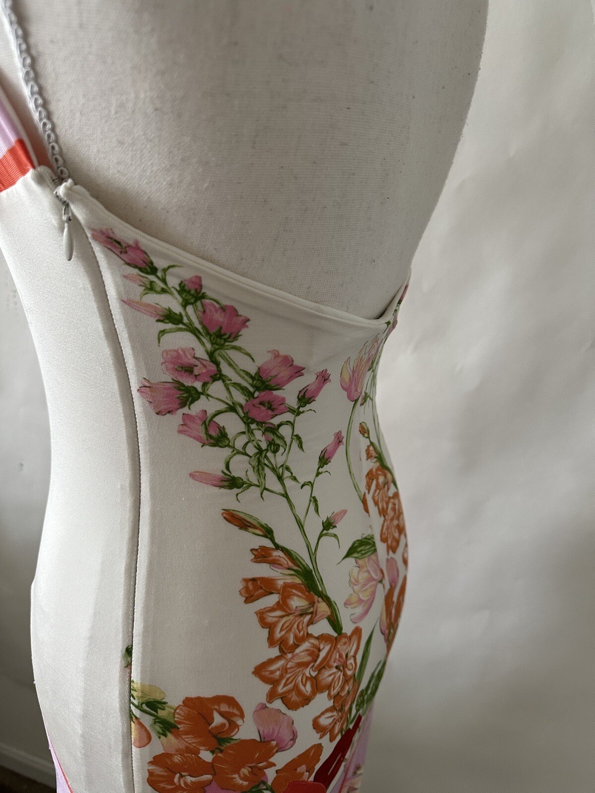 Vintage Versace Early 2000’s Halter Dress Floral New York Fashion Bratz Fairy 38
