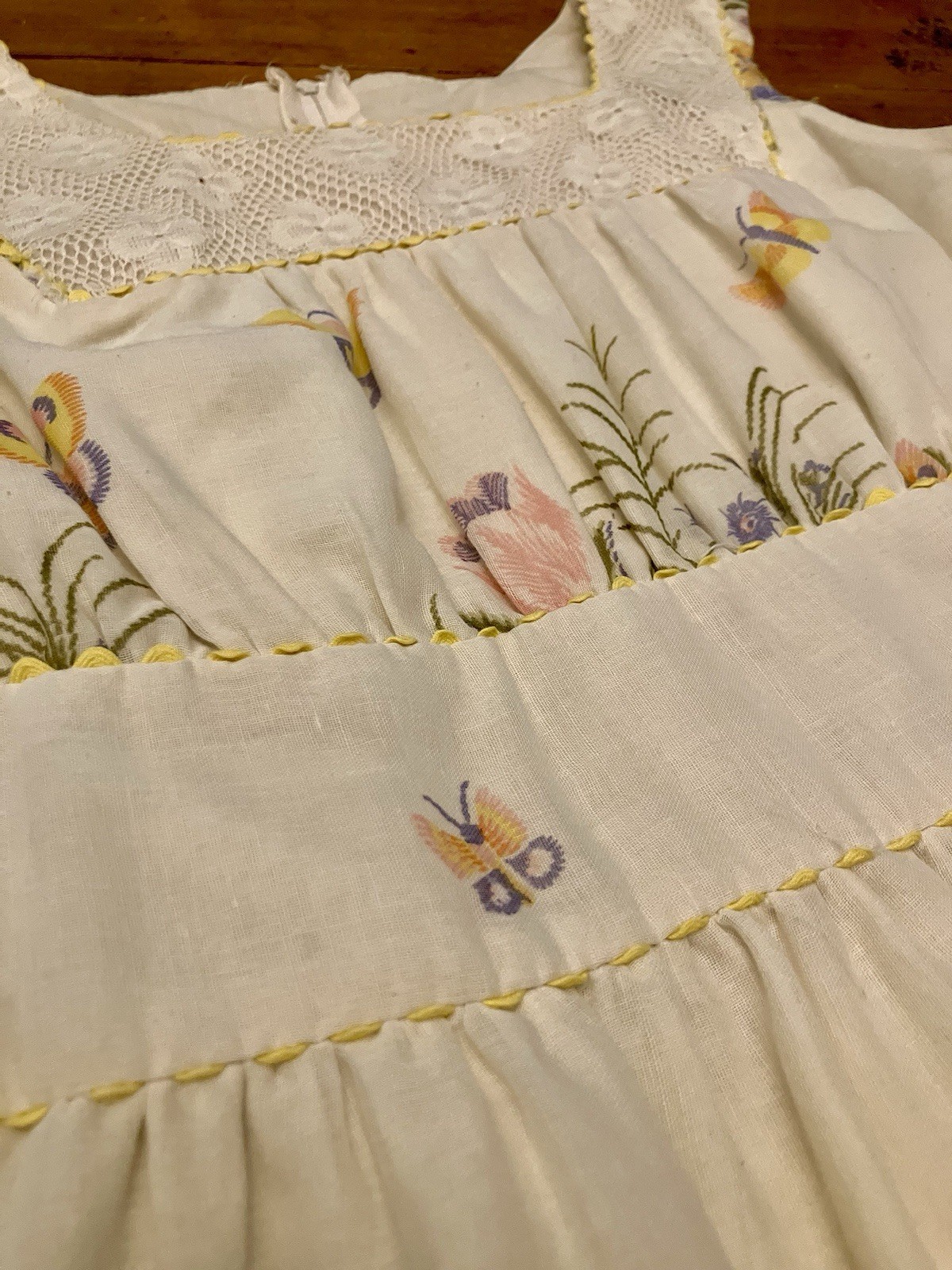 PBJ By Jerell 60&rsquo;s 70&rsquo;s Retro Boho Hippie Dress Butterfly Floral XS/S