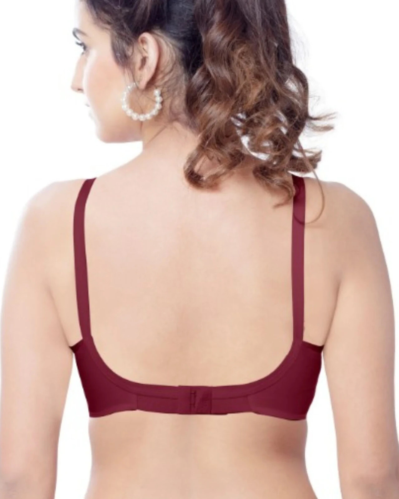 Padded Bullet Bra Organic Cotton- Vintage Retro Bra (Plus Size Available) Maroon