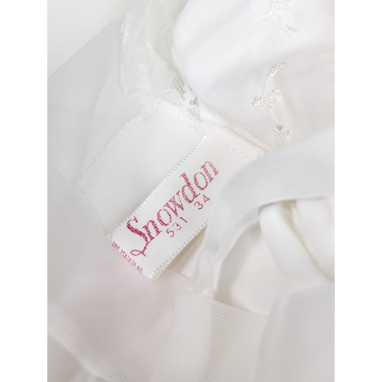 Two Unworn Vintage Slips in Original Box Snowdon Size 34 Small White Nylon Lace