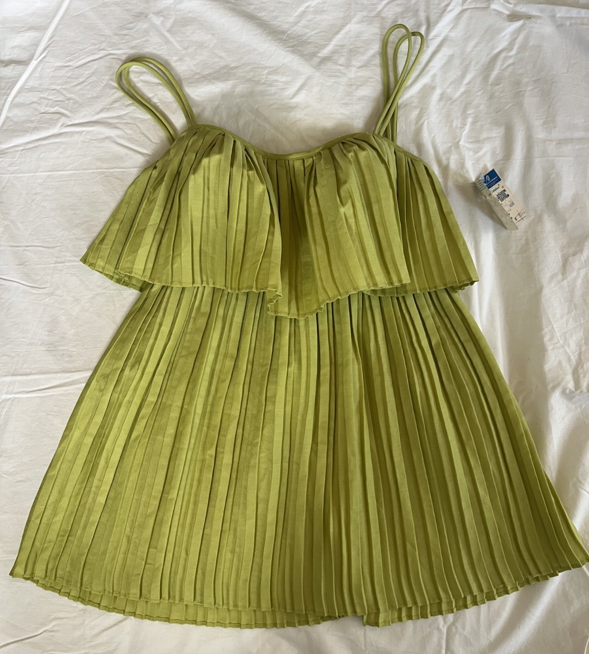 Vintage sz 10 Catalina « Absinthe » green Swimsuit Romper Top w/ Built in Bra NWT
