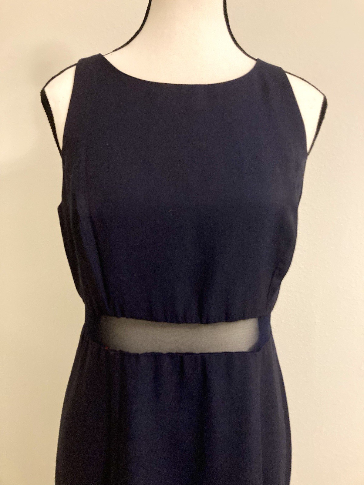 VTG 90’s INXS Navy Minimalist Column Maxi Dress SZ M (9/10)