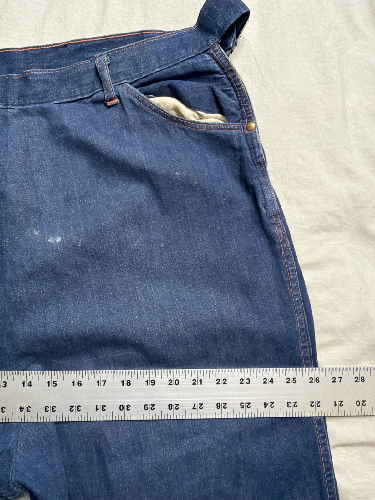 1950s hill Jeans Side Zip Sanforized Denim Pants 50 Women’s 36X28