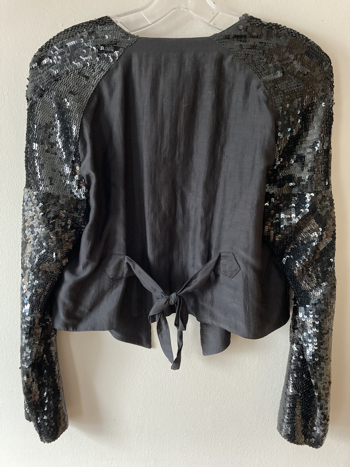 Chloe Vintage 2005 Phoebe Philo Black Sequin Silk Evening Jacket NWT Size 40