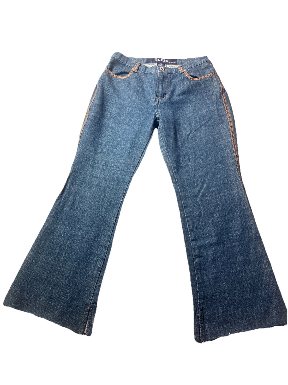 Vintage Y2K GUESS Chino Jean Wide Leg Pants 28 Made In Macau 90s Grunge Skater