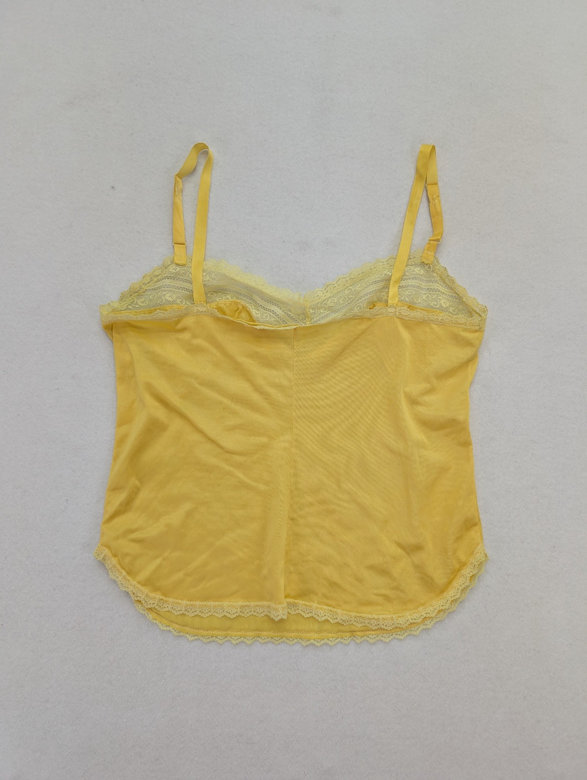 Kasara Vintage Camisole Slip Top Size S Yellow Tank
