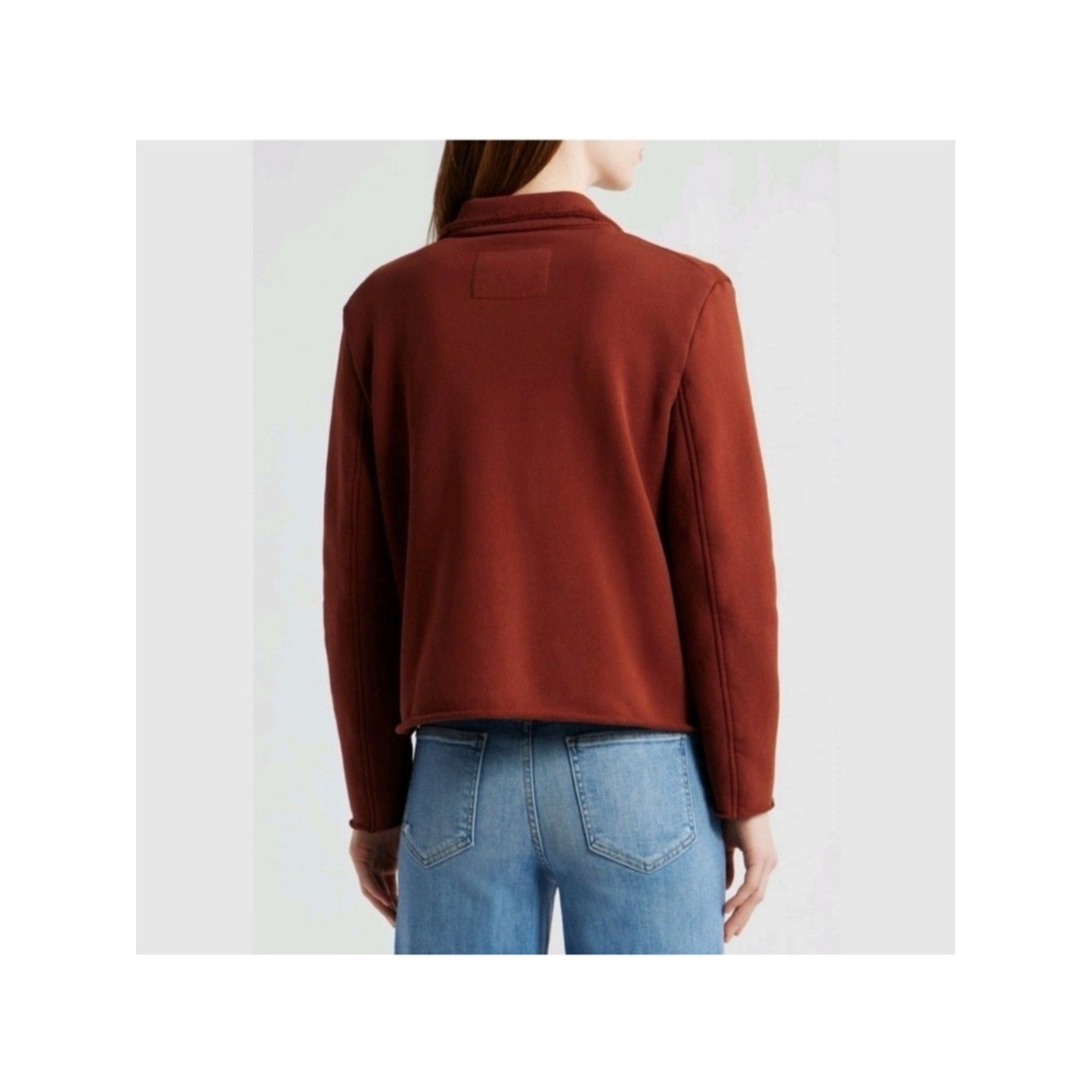 NWT Frank & Eileen Mini Belfast Triple Fleece Peacoat In Redwood Sz XS