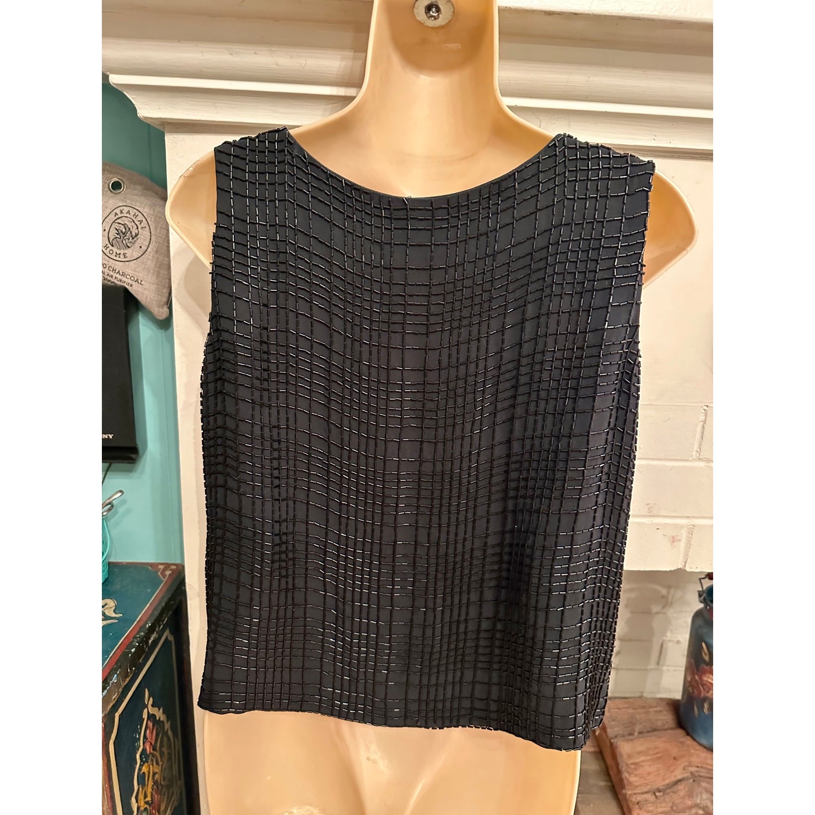 VINTAGE 80&rsquo;s 90&rsquo;s EMANUEL UNGARO BEADED TOP