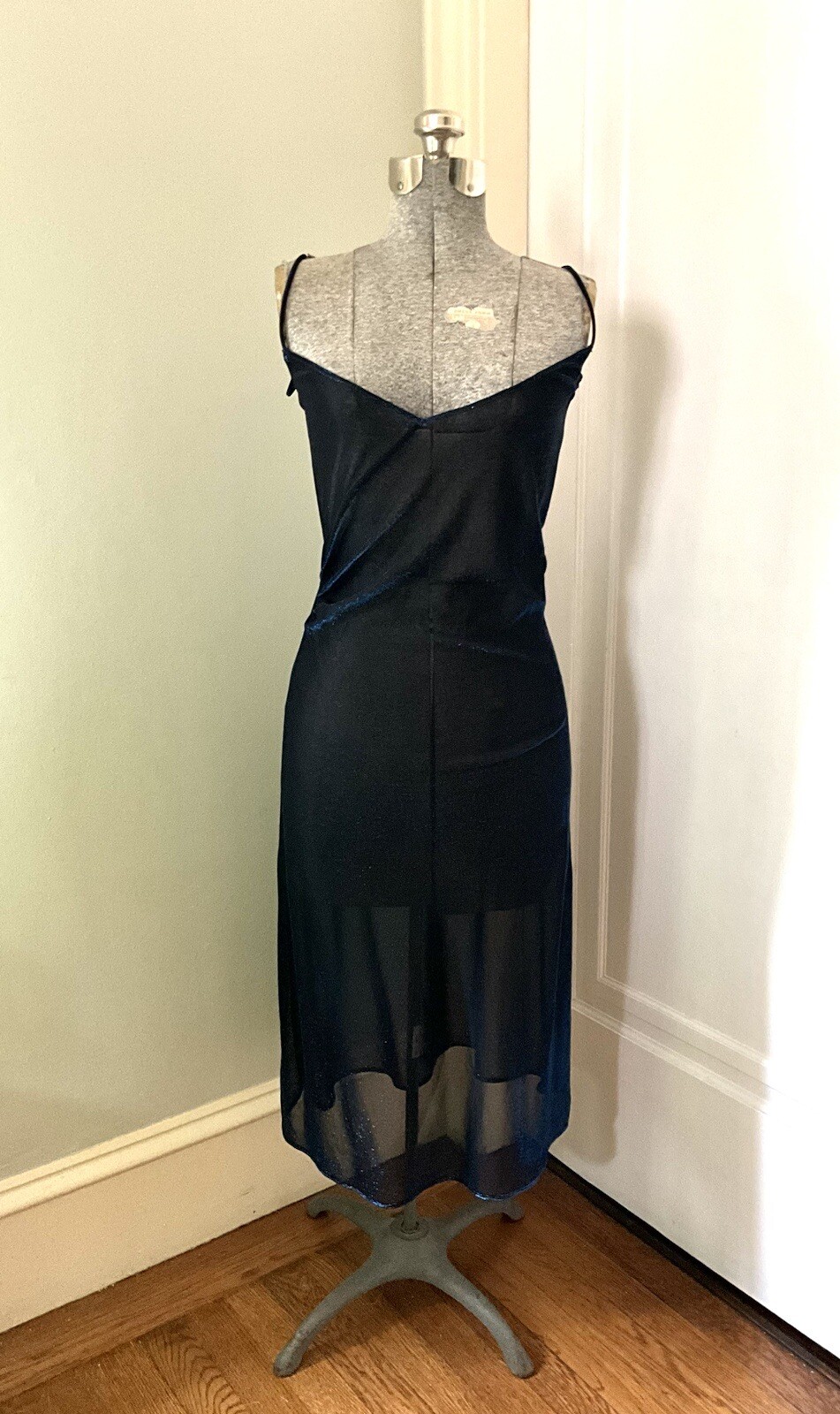 Vintage 1990&rsquo;s Stella McCartney Sheer Metallic Slip Dress pre-Chloe
