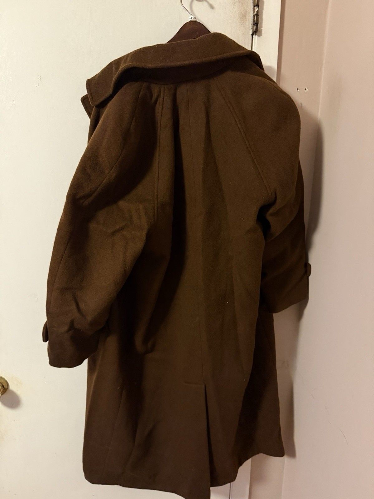 Vintage Paul Levy Women&rsquo;s Dark Brown 100% Pure Wool Long Coat – see description
