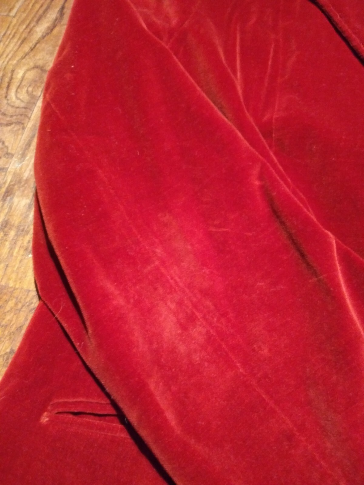 Vintage Present Co Womens Button Up Blazer Size 5 Velour Jacket Japan Orange Red