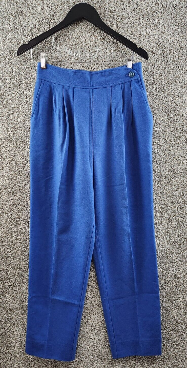 It&rsquo;s A Classic Vintage Dress Pants Blue Wool Blend Pant Side Zip Women&rsquo;s Size 28