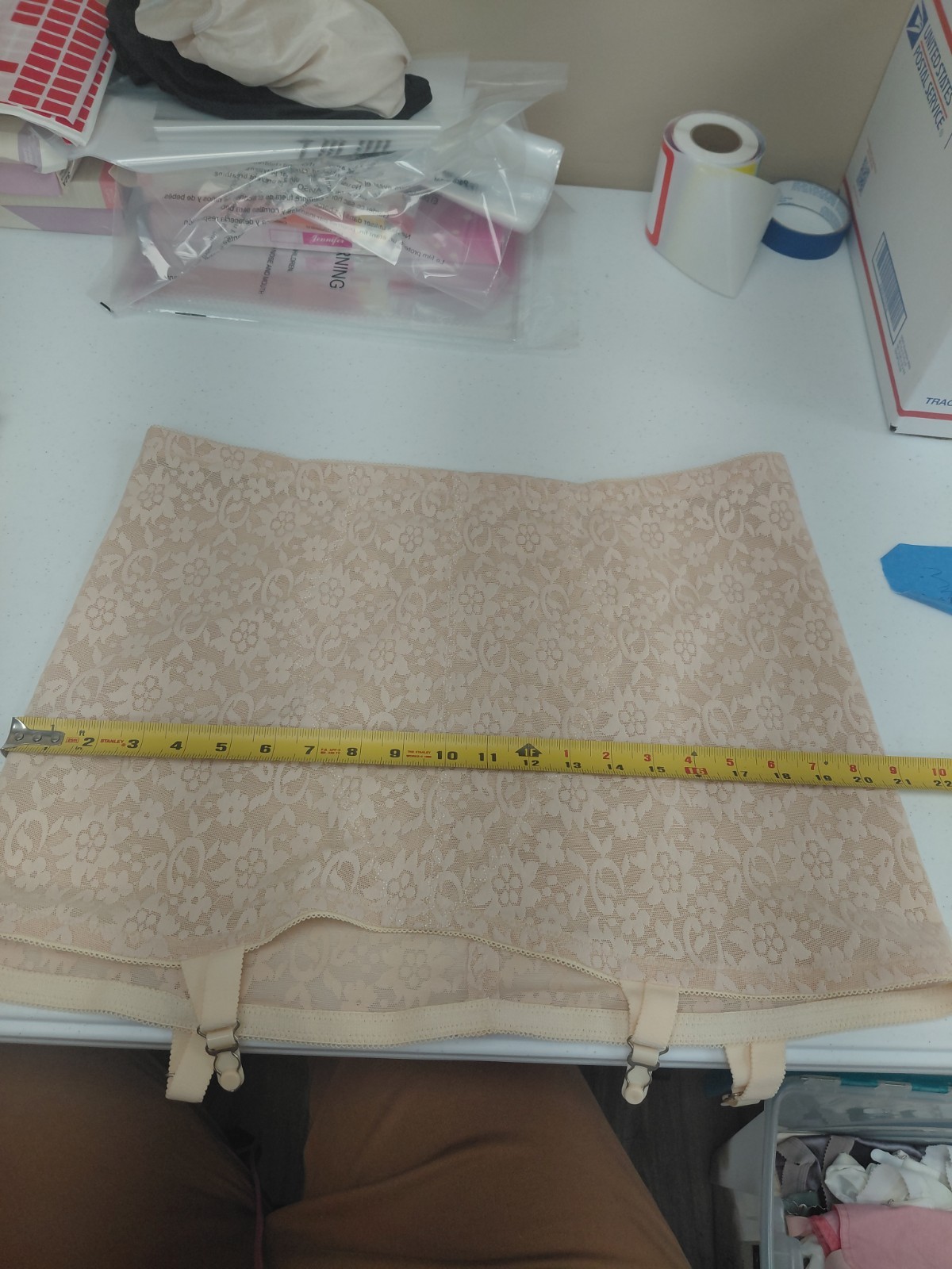 Vintage Crown-nette Open Bottom Girdle With Garter Size 8X/46