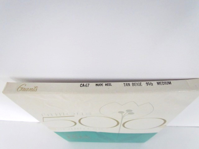 Three Pair Grants ISIS Cantrece Stockings 9.5 Seamless Tan Beige Famous 500 NOS