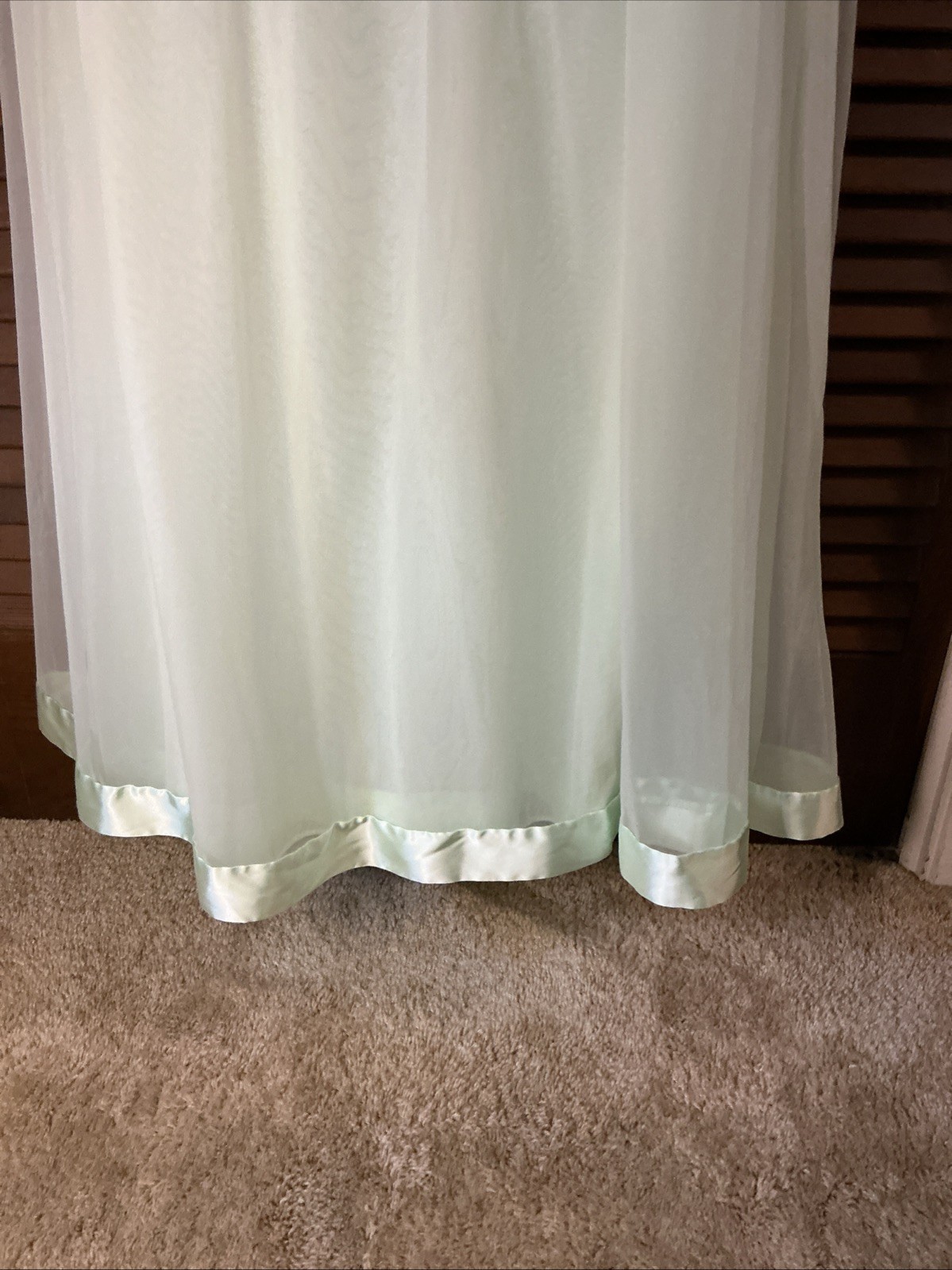 Gossard Artemis Large Mint Green Vintage Lace Robe & Nightgown Peignoir Set