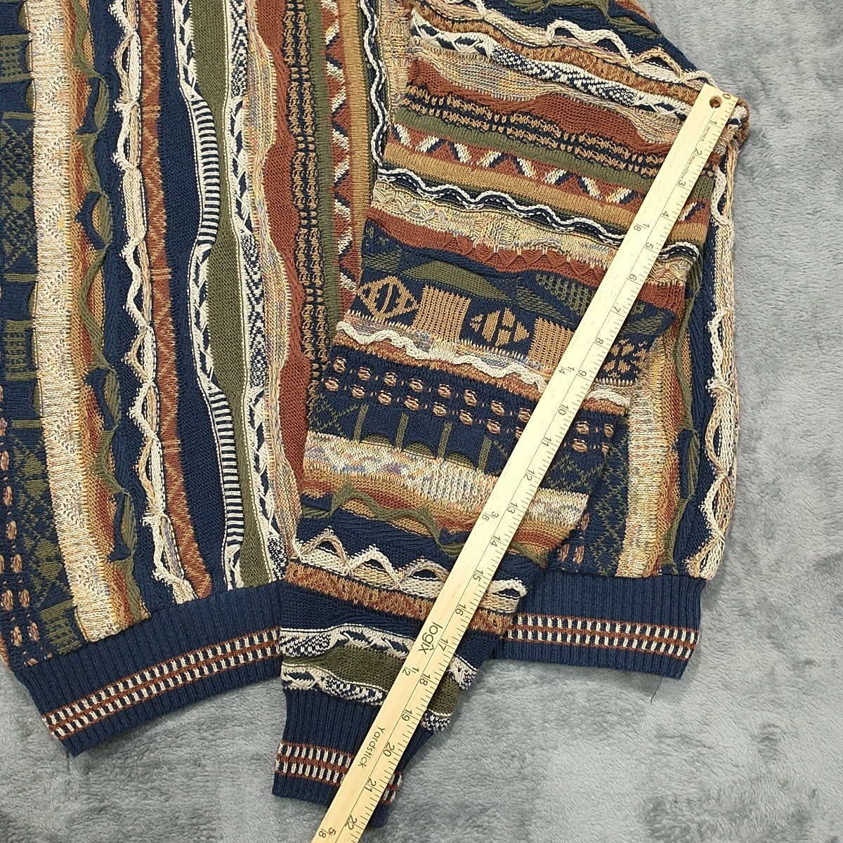 Vintage Murano Coogi Style Sweater Multicolor 90s Size Large