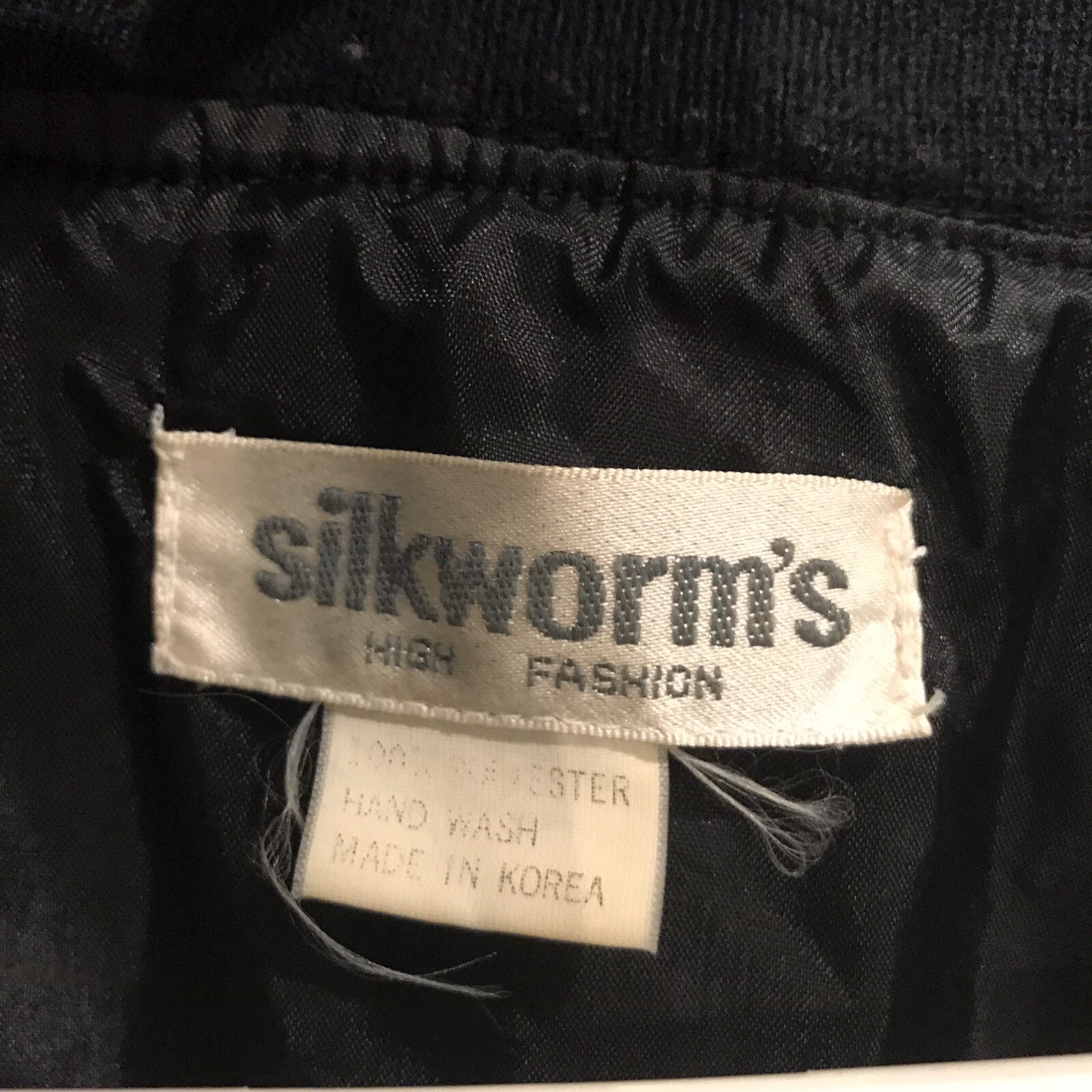 VTG Womens Silkworm&rsquo;s Bomber Jacket Colorful Dopamine Dressing Retro Polyester