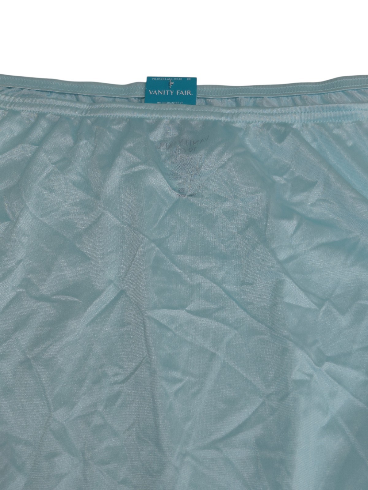 Vintage Light Blue Vanity Fair Granny Brief Size 10/3XL With Lace
